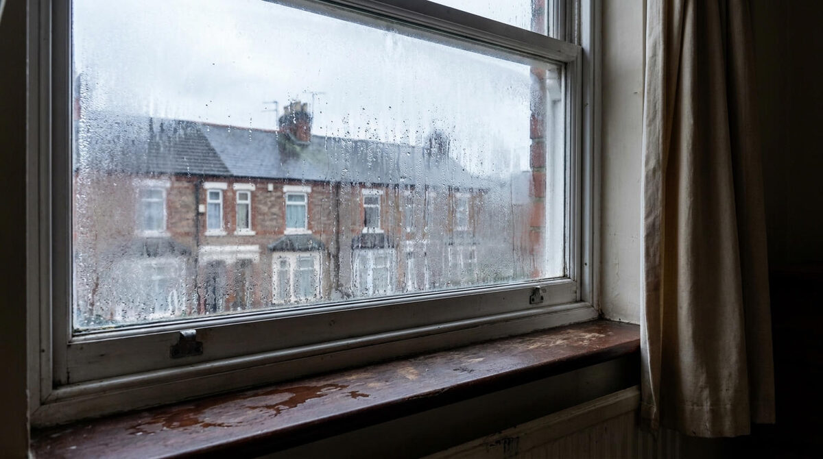 Condensation on window in a London home – professional damp mould and condensation survey and report